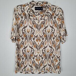 Abercrombie & Fitch Size XS Men's Button Shirt Camp Short Sleeve Floral Multi